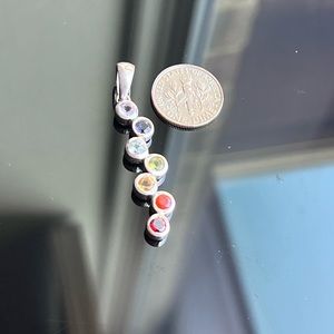 Multi Stones 925 Sterling Silver chakra Pendant